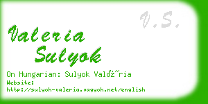 valeria sulyok business card
